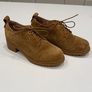 Cole Haan Tan Suede Lace-Up Shoes